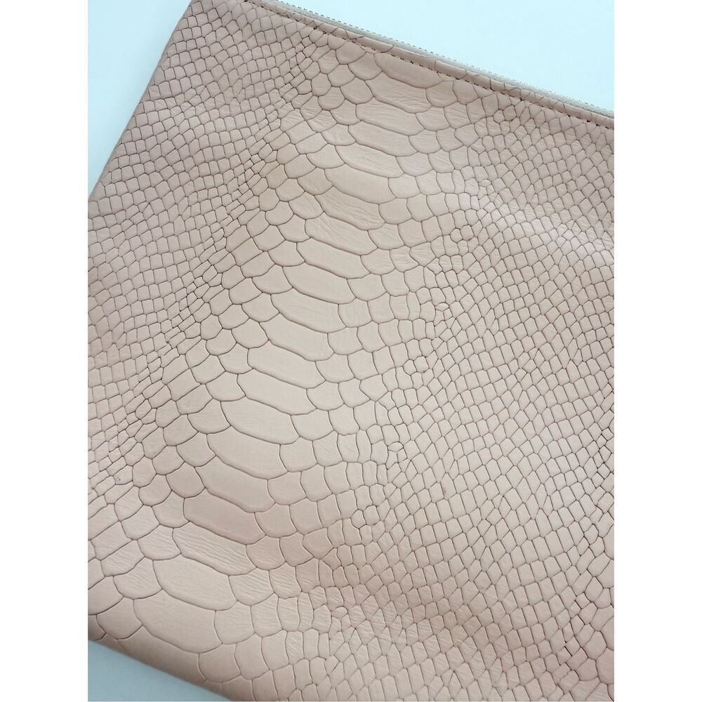 Gigi New York Blush Pink Python Embossed Leather … - image 3